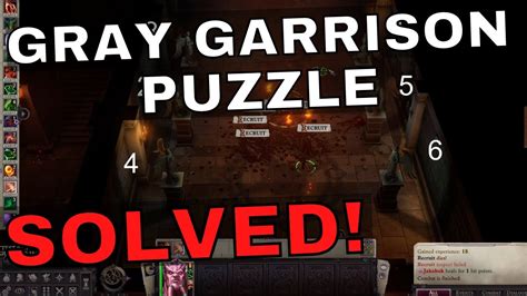You also need to know who and what weapon used. . Gray garrison puzzle